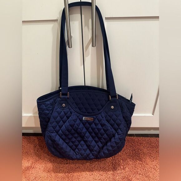 Vera Bradley Glenna Quilted Satchel Tote in Deep Navy
NWOT - Picture 4 of 12